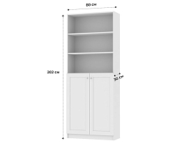 Изображение товара Книжный шкаф Билли 350 white ИКЕА (IKEA) на сайте delmard.ru