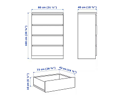 Изображение товара Мальм 16 brown ИКЕА (IKEA) на сайте delmard.ru